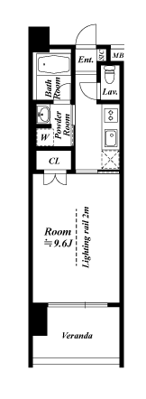 1Kの間取図